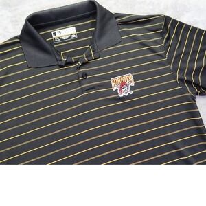 Pittsburg Pirates MLB Baseball Black Polo Shirt Sz L
